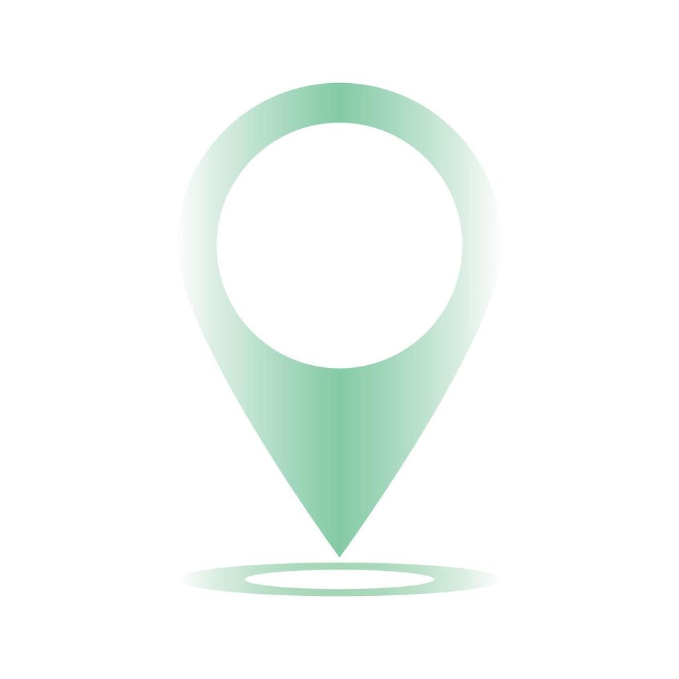 Location icon with green color vector