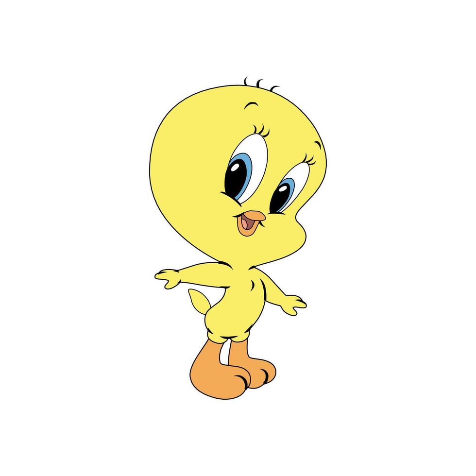 Looney tunes animated characters tweety bird baby cartoon vector