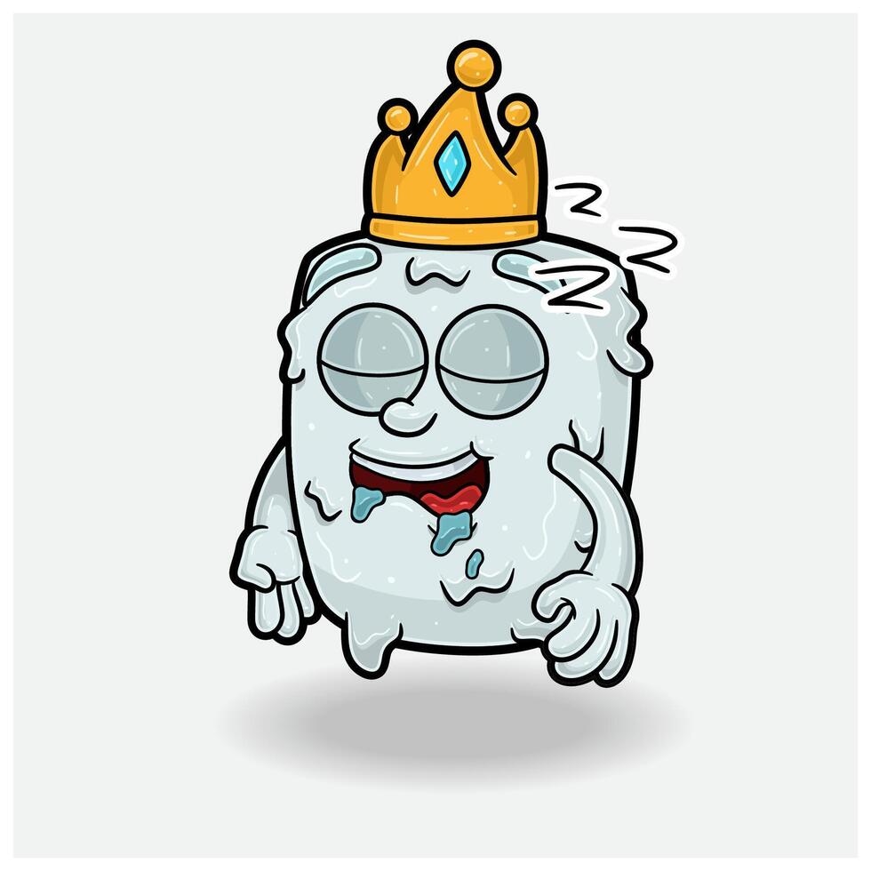 Marshmallow With Sleep expression. Mascot cartoon character for flavor, strain, label and packaging product. vector