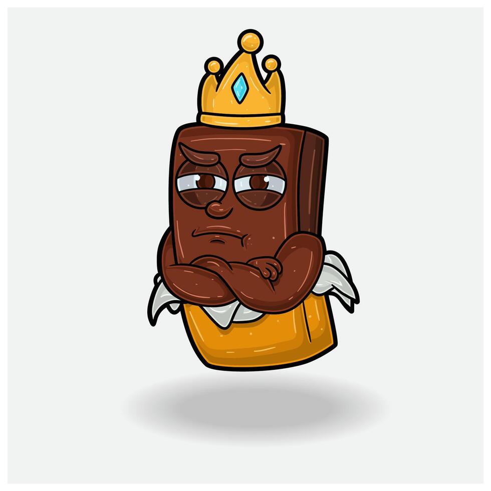 Chocolate With Jealous expression. Mascot cartoon character for flavor, strain, label and packaging product. vector