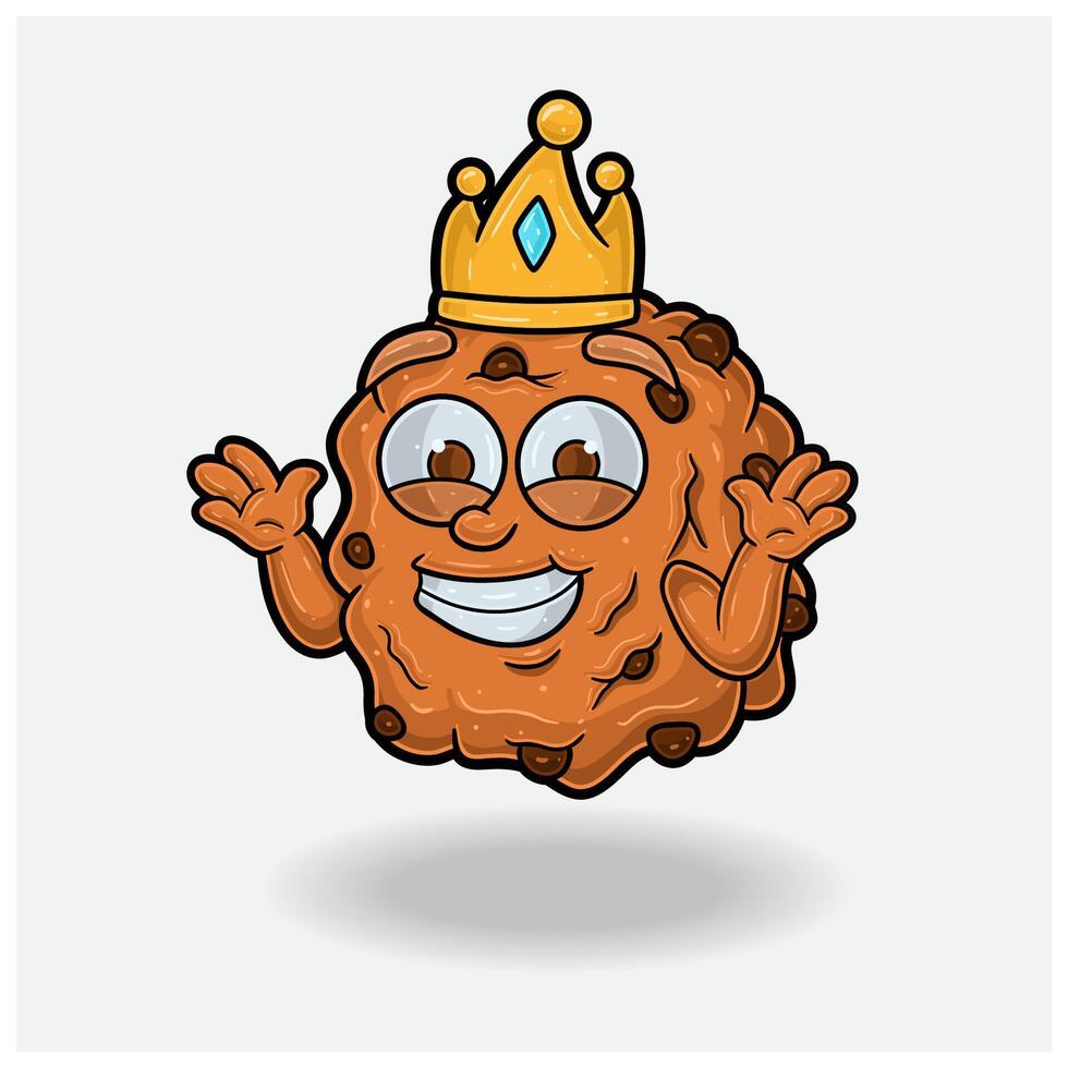 Cookies With Dont Know Smile expression. Mascot cartoon character for flavor, strain, label and packaging product. vector