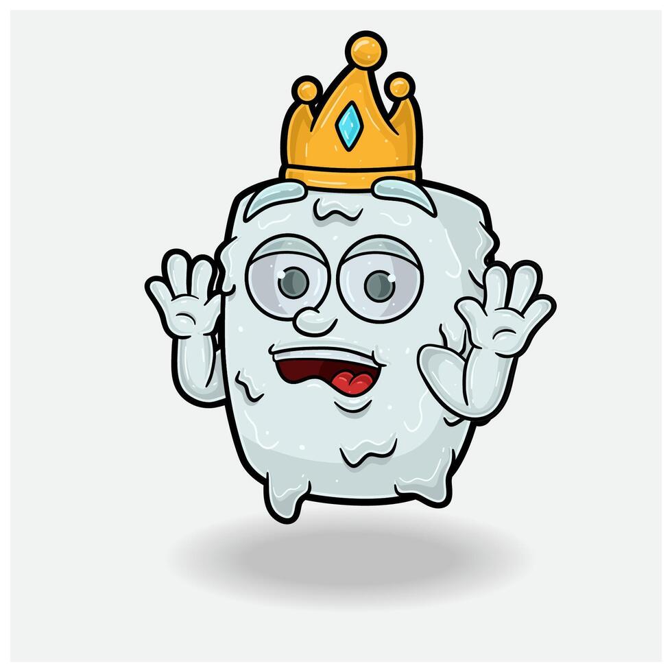 Marshmallow With Shocked expression. Mascot cartoon character for flavor, strain, label and packaging product. vector