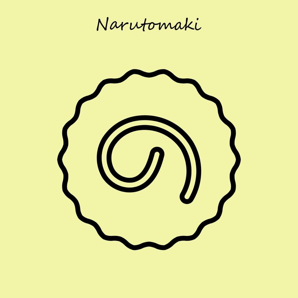 sencillo narutomaki icono vector