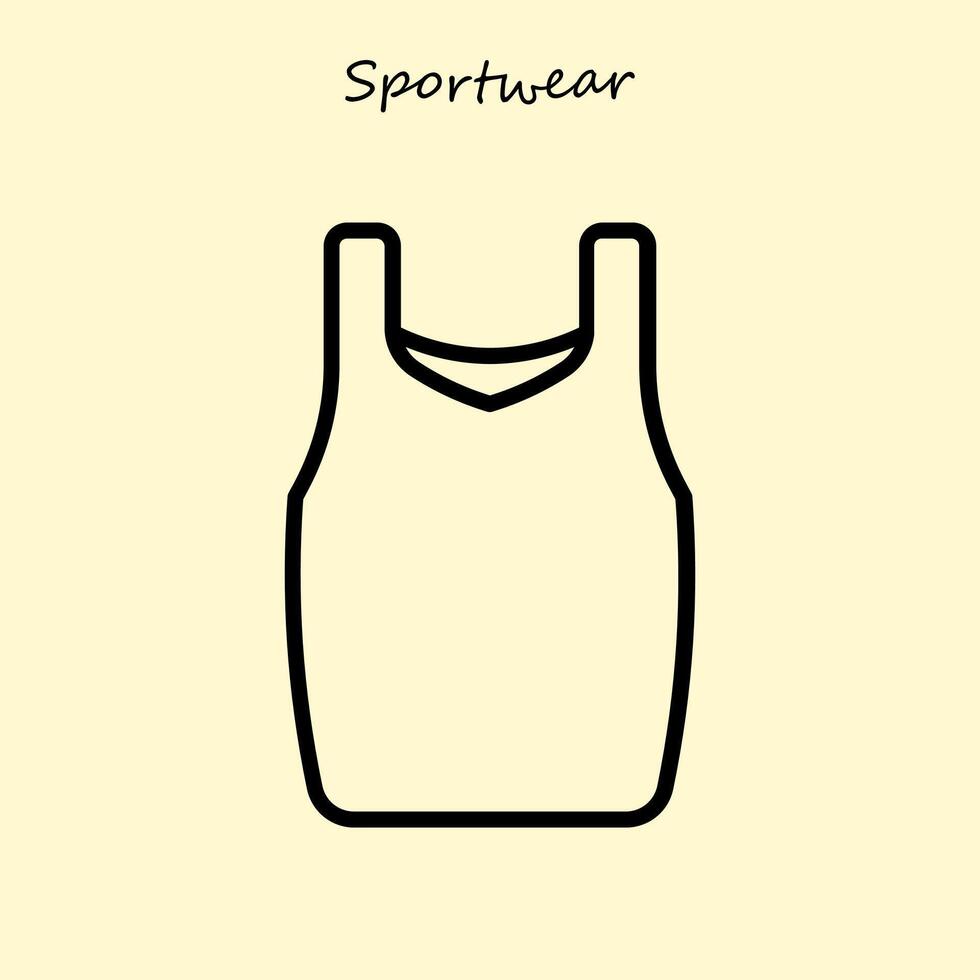 masculino ropa deportiva sencillo icono vector