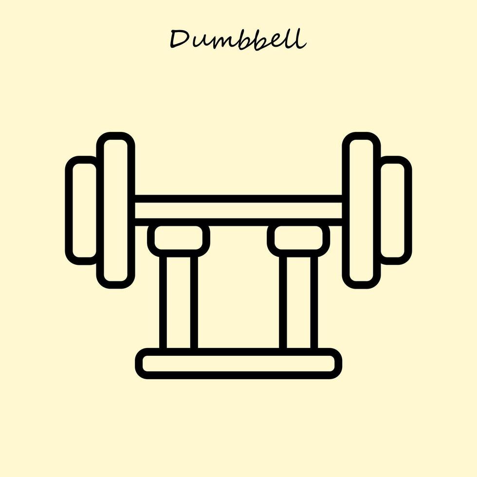 Dumbbell Simple Icon vector