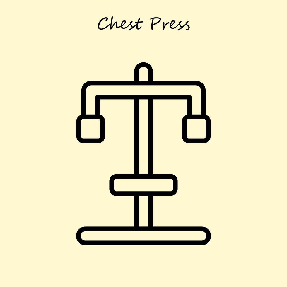 Chest Press Simple Icon vector