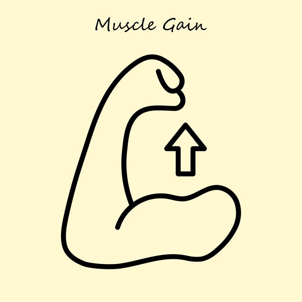Muscle Gain Simple Icon vector