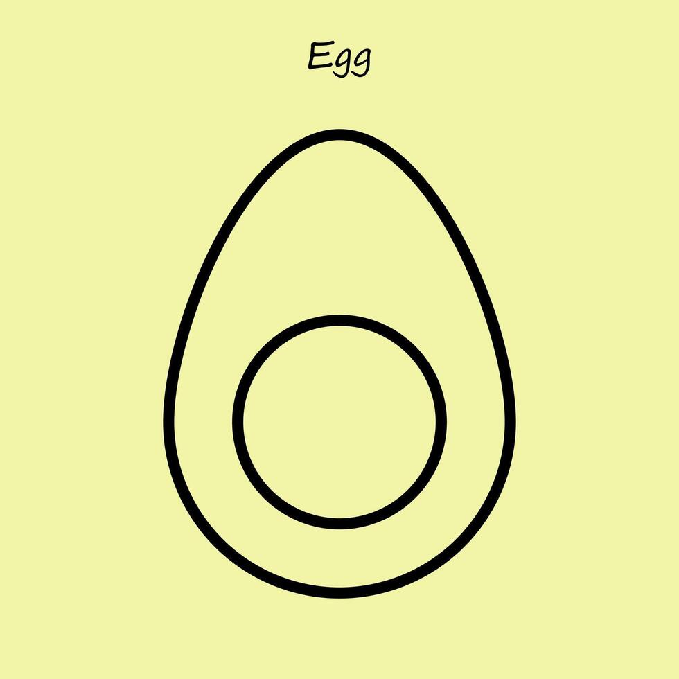 sencillo huevo icono vector