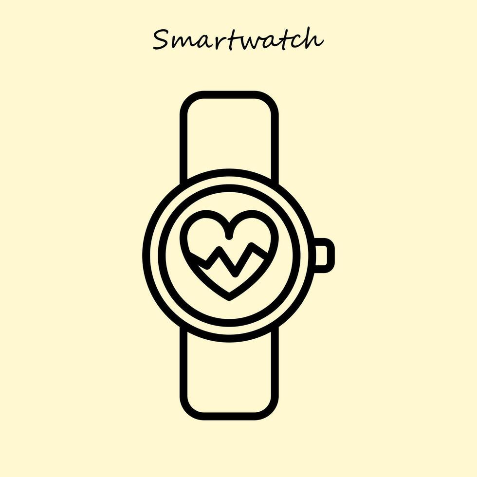 Smartwatch Simple Icon vector