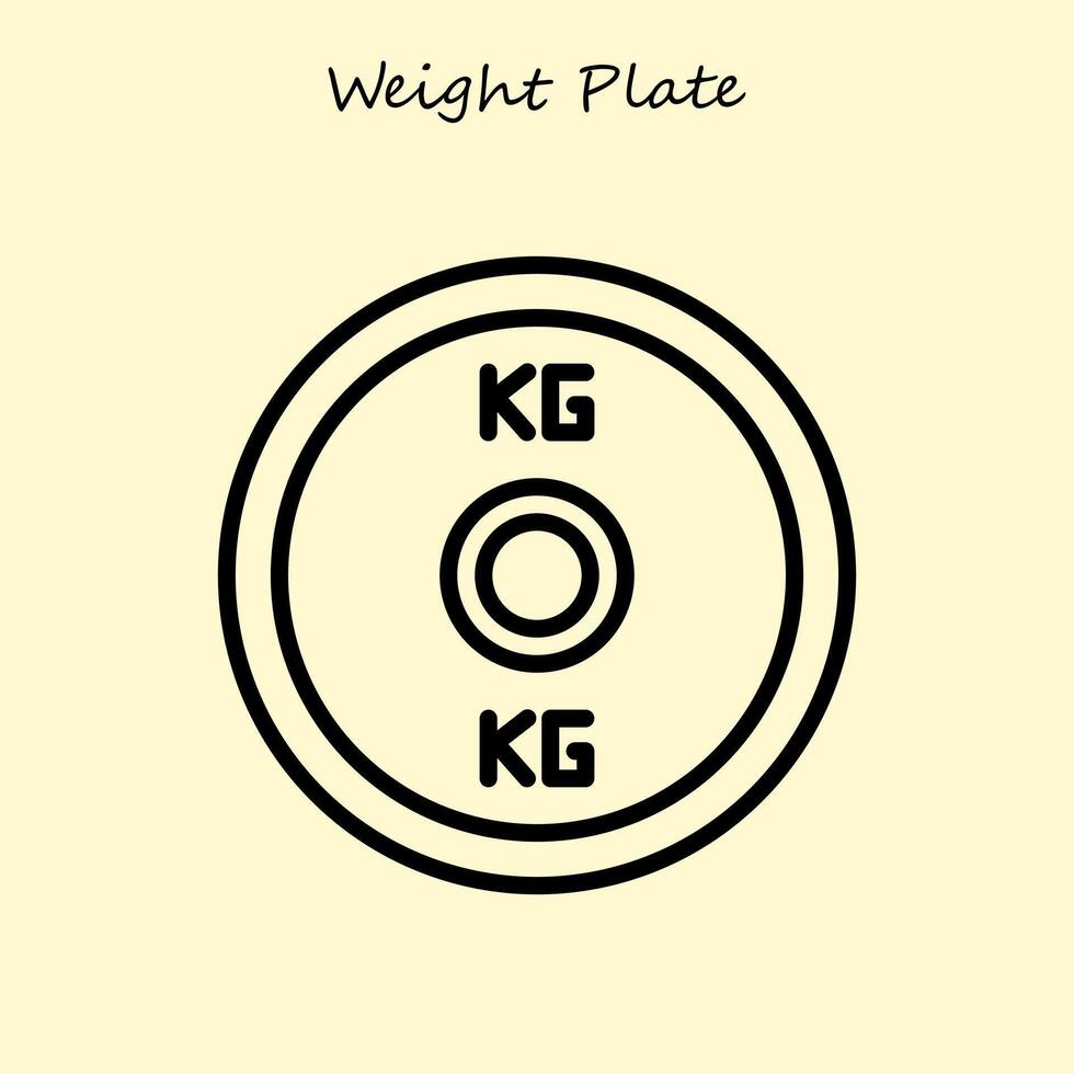 Weight Plate Simple Icon vector