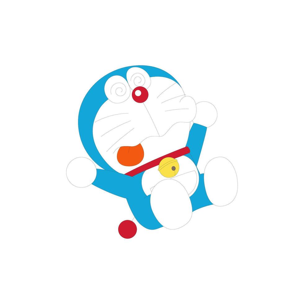 Doraemon in dream cartoon character japanese anime vector