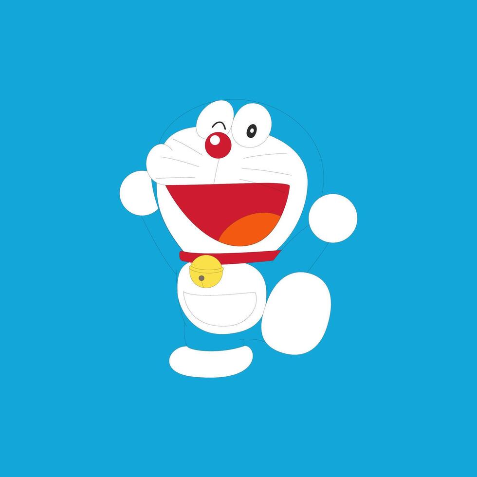 Doraemon cartoon mascot character japanese anime vector