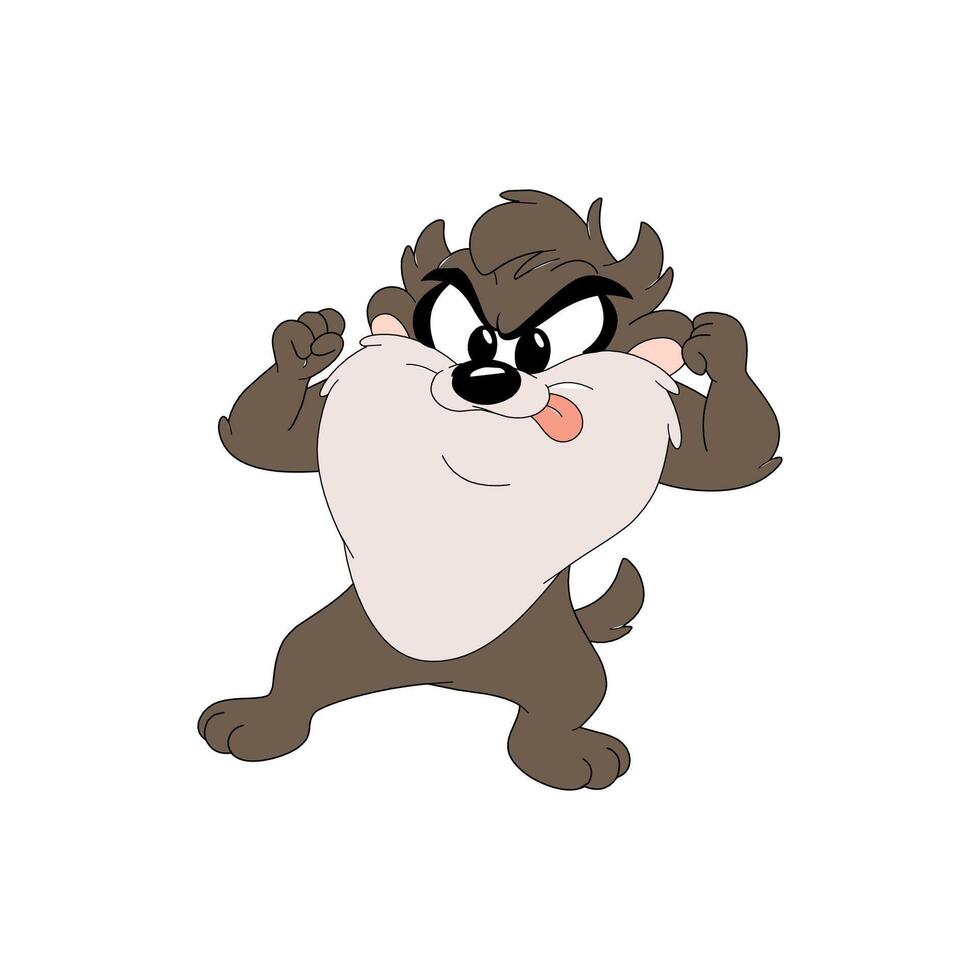 Looney tunes animated characters baby taz cute cartoon vector