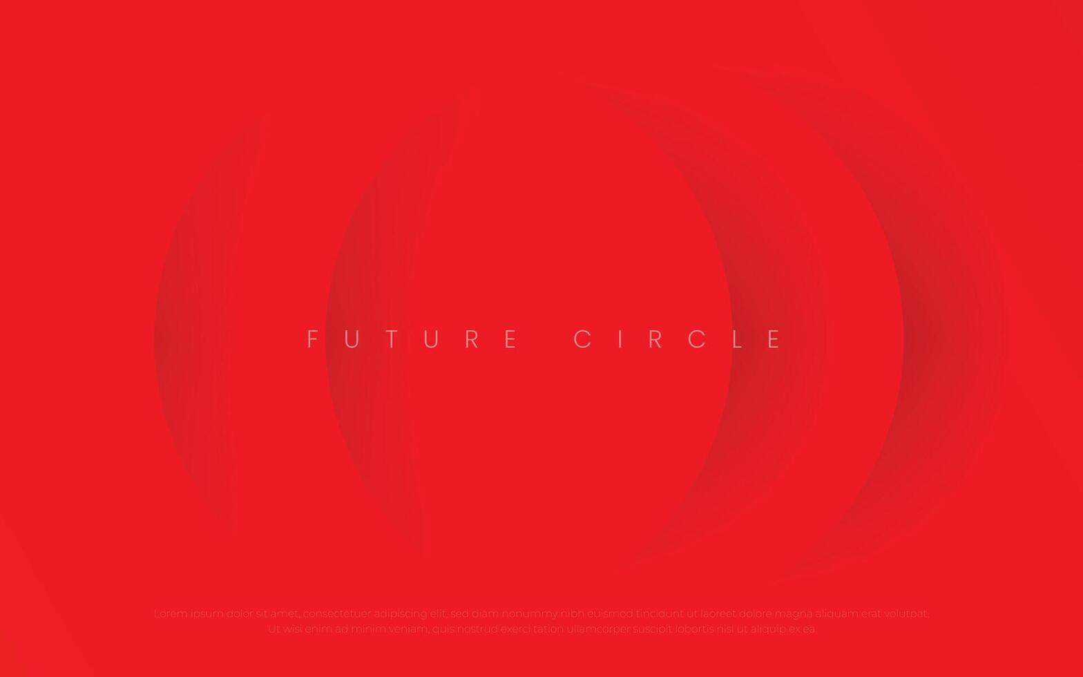 Red Circle Minimalist Background, Modern Elegant Concept. Futuristic Circular Background Wallpaper, Minimal Exclusive Design. Illustration vector