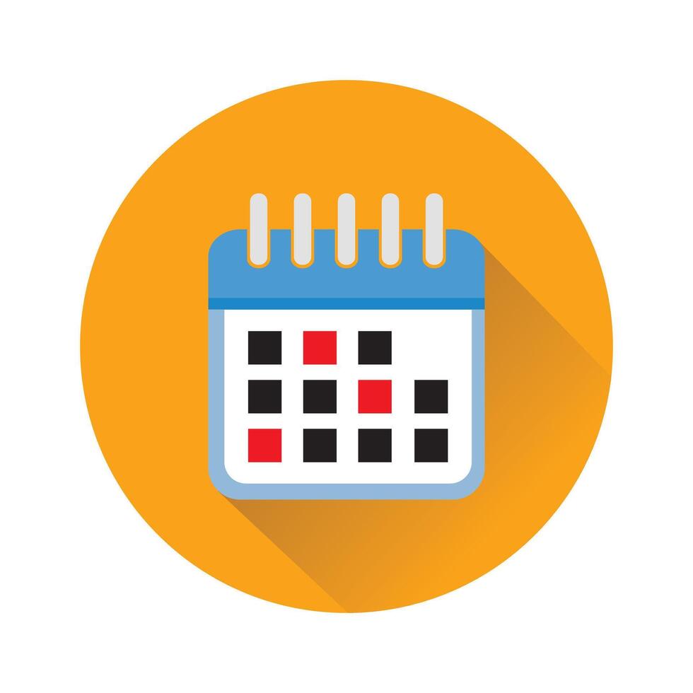 Calendar flat icons. Calendar symbol. Calendar icon. Deadline. Date. Time vector