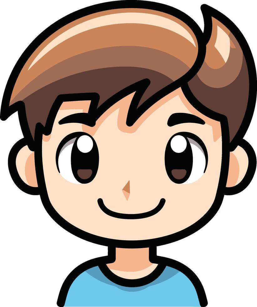 Whimsical Laughter Boy Art Energetic Expressions Illustrated Boy vector