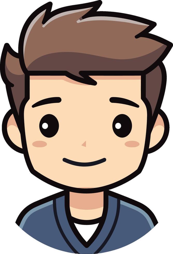 Vibrant Whimsy Boy Portrait Curious Adventures Illustrated Boy Sketch vector