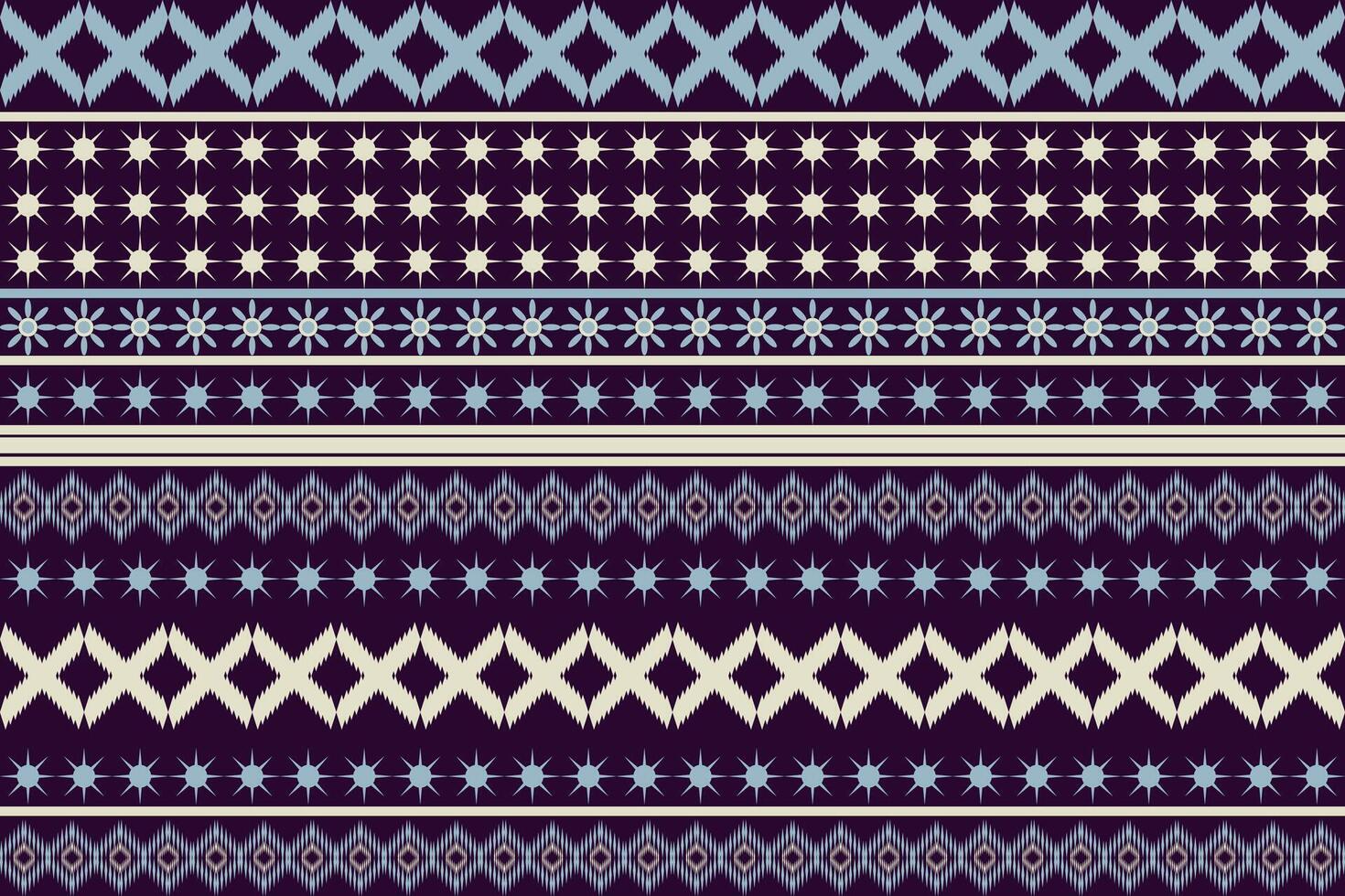 Geometric Ethnic pattern, Native American tribal fabric, tile, carpet, , illustration design, on navy blue background vector