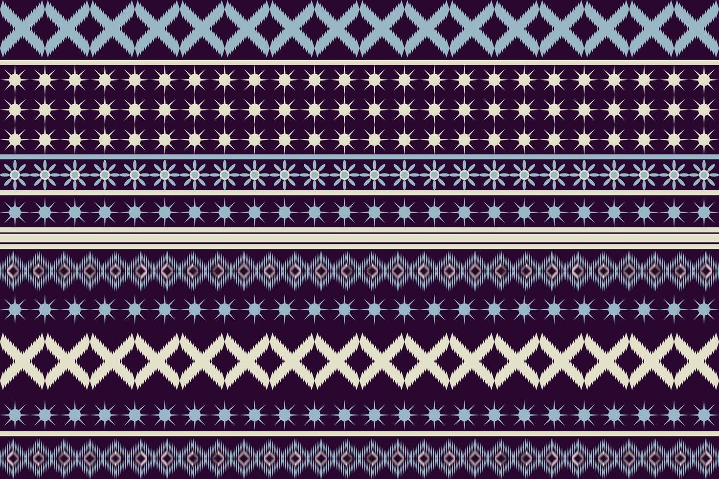 Geometric Ethnic pattern, Native American tribal fabric, tile, carpet, , illustration design, on navy blue background vector