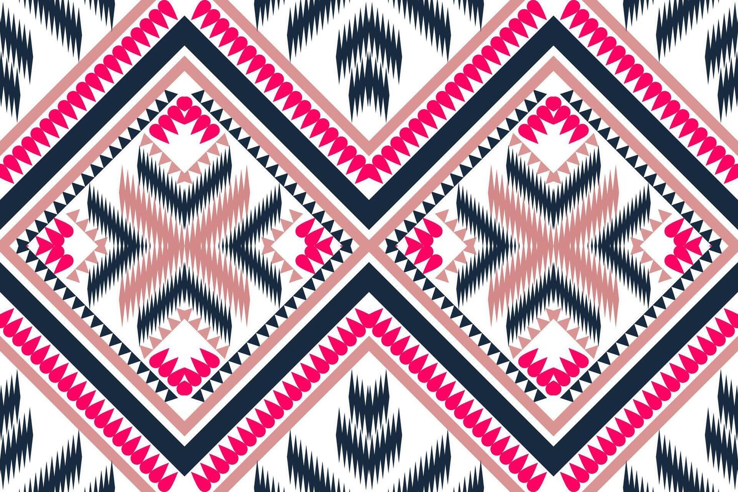 Geometric Ethnic pattern, Native American tribal fabric, tile, carpet, , illustration design, on navy blue background vector