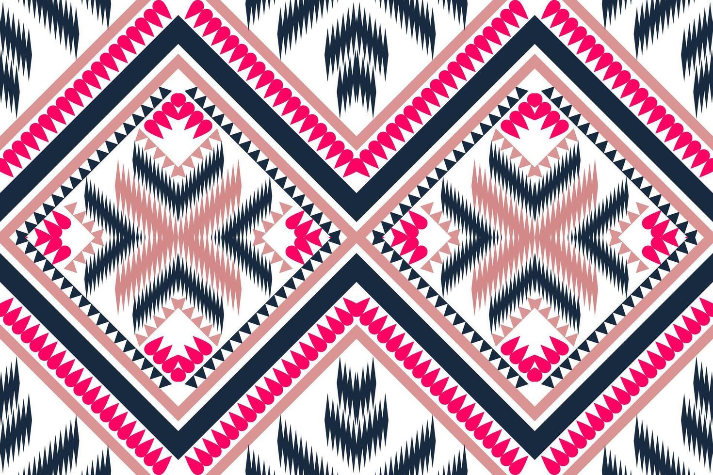 Geometric Ethnic pattern, Native American tribal fabric, tile, carpet, , illustration design, on navy blue background vector