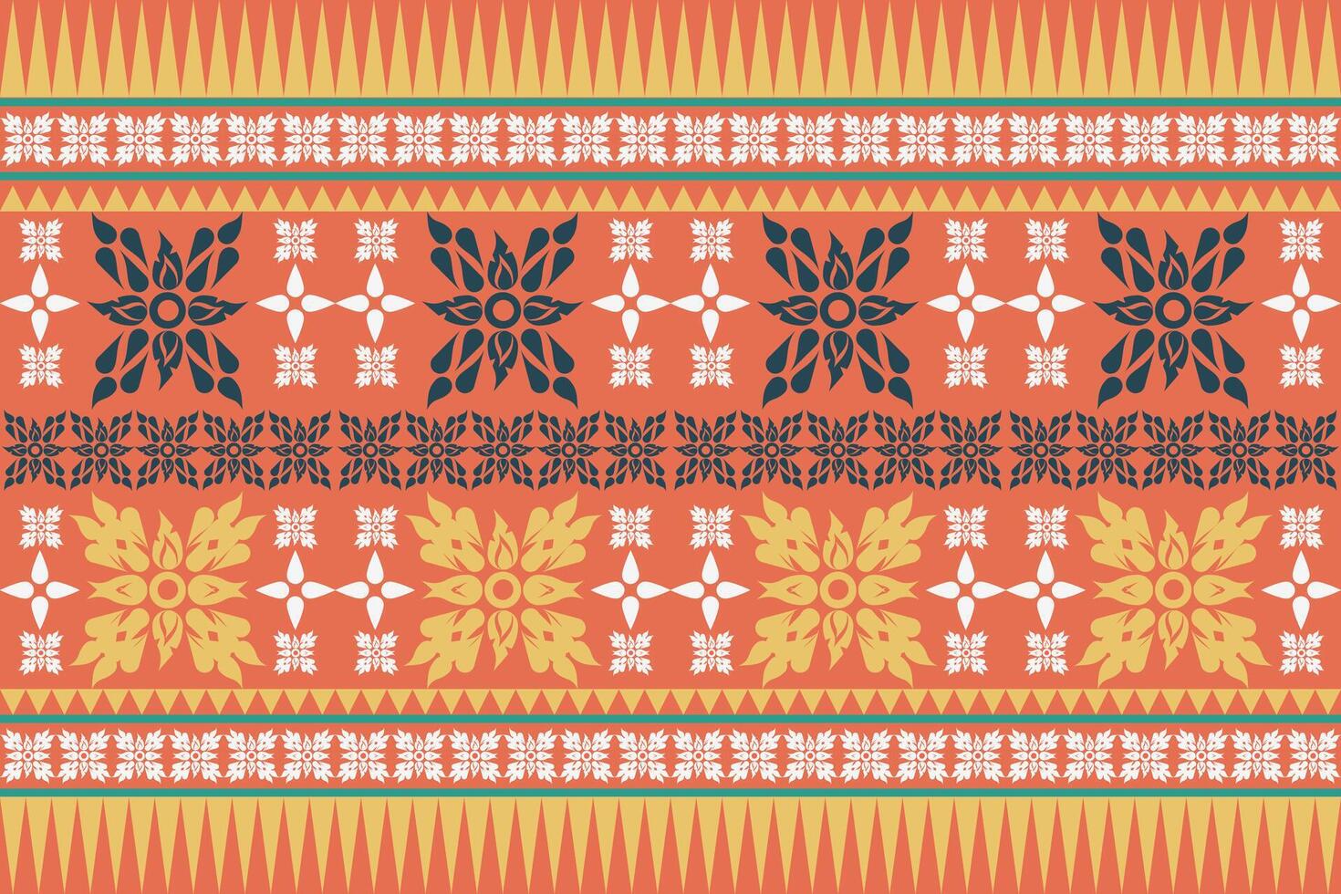 fabric geometric Ethnic pattern, Native American tribal fabric, tile, carpet, , illustration design, on navy blue background vector