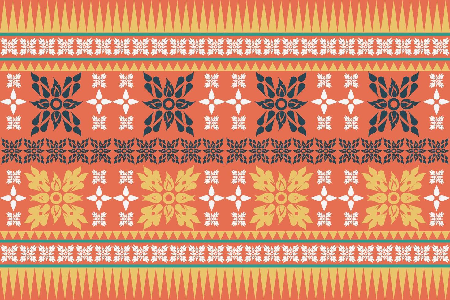 fabric geometric Ethnic pattern, Native American tribal fabric, tile, carpet, , illustration design, on navy blue background vector