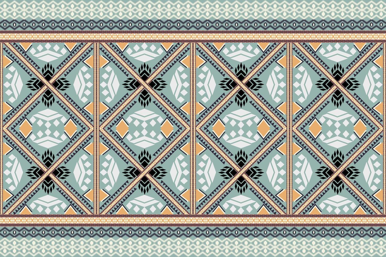 fabric geometric Ethnic pattern, Native American tribal fabric, tile, carpet, , illustration design, on navy blue background vector