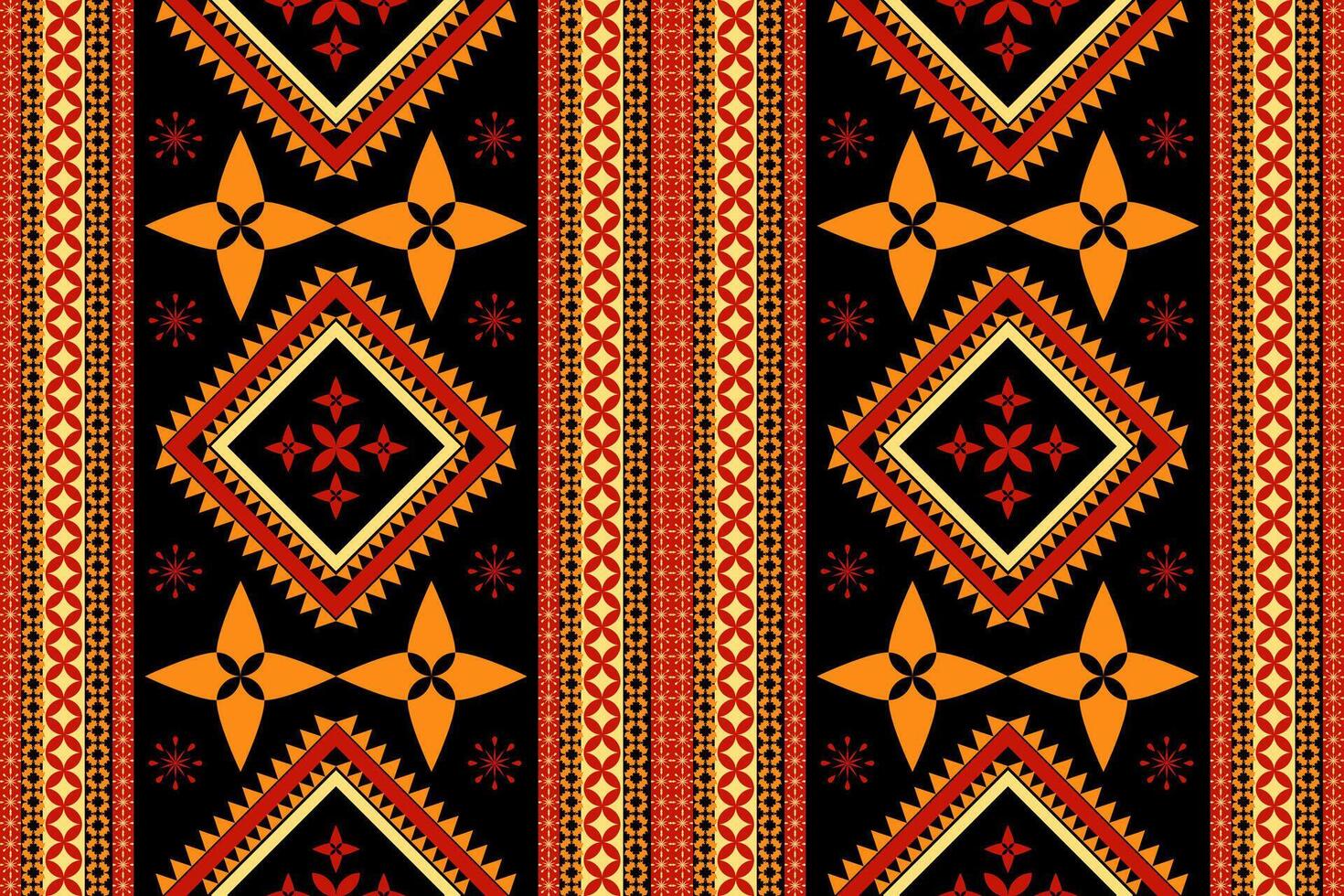 fabric geometric Ethnic pattern, Native American tribal fabric, tile, carpet, , illustration design, on navy blue background vector