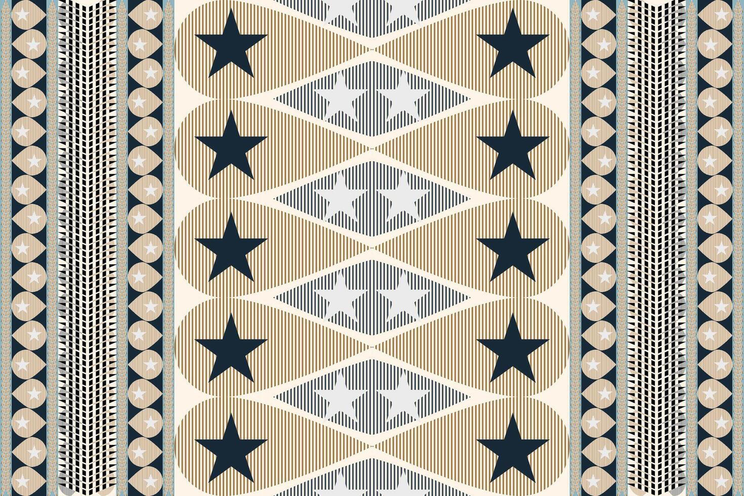 fabric geometric Ethnic pattern, Native American tribal fabric, tile, carpet, , illustration design, on navy blue background vector