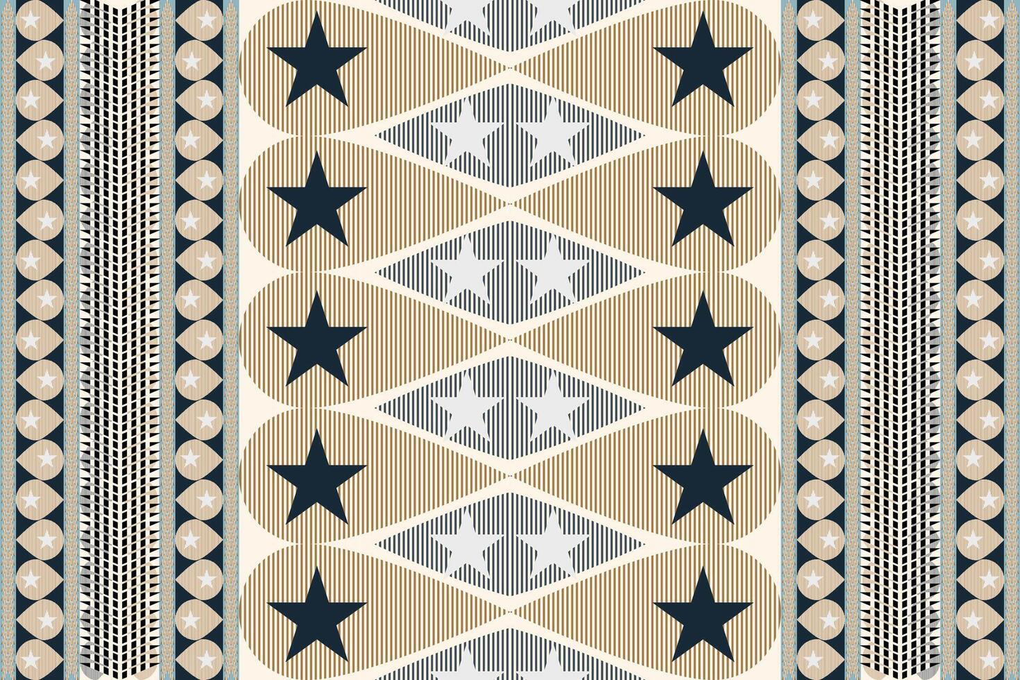 fabric geometric Ethnic pattern, Native American tribal fabric, tile, carpet, , illustration design, on navy blue background vector