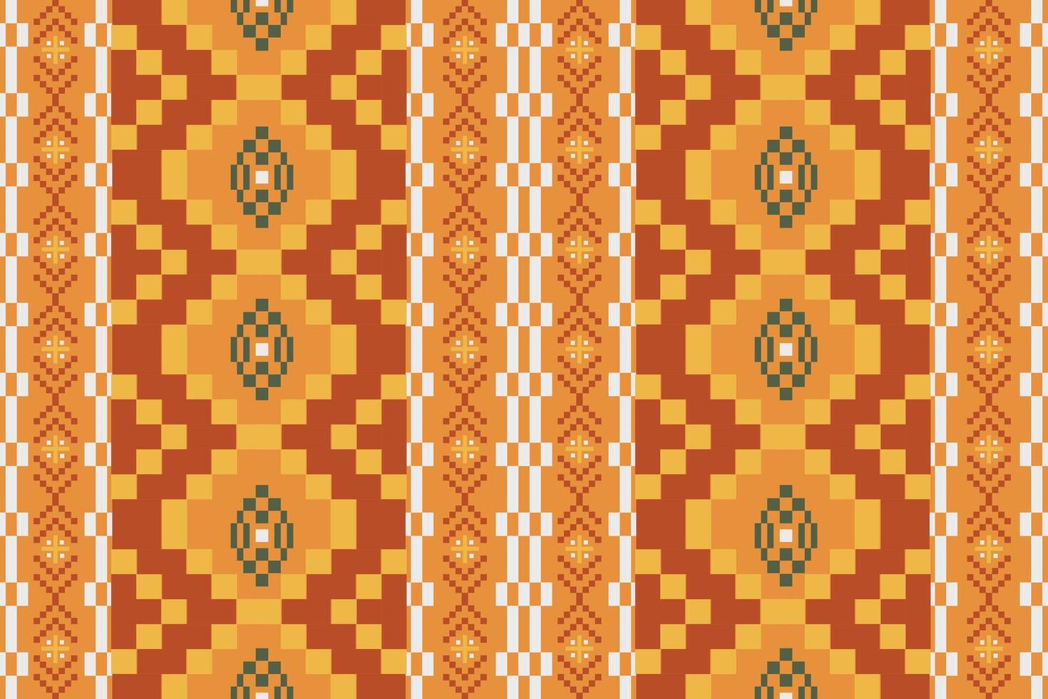 Aztec tribal geometric background in black red yellow white Seamless stripe pattern. Traditional ornament ethnic style. Design for textile, fabric, clothing, curtain, rug, ornament, wrapping. vector