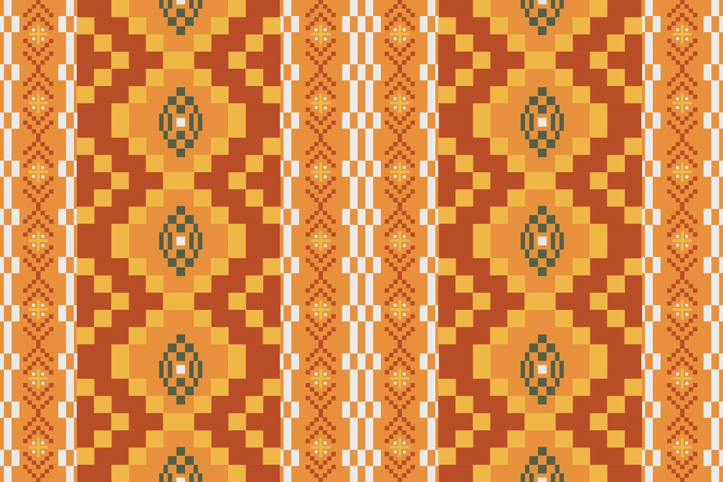 Aztec tribal geometric background in black red yellow white Seamless stripe pattern. Traditional ornament ethnic style. Design for textile, fabric, clothing, curtain, rug, ornament, wrapping. vector