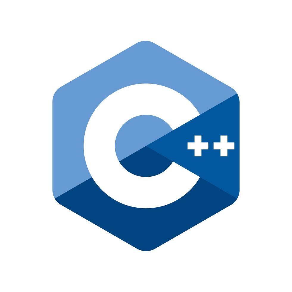 C logo, icon. Programming language vector