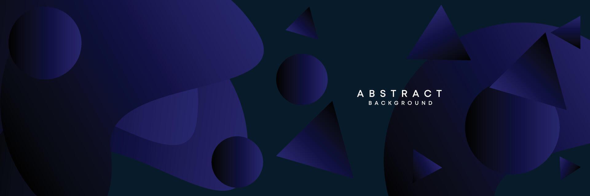 Dark blue, black abstract technological modern geometric banner background. dark navy blue gradient web header, promotional banner design for corporate, business, party, seminar, festive background vector