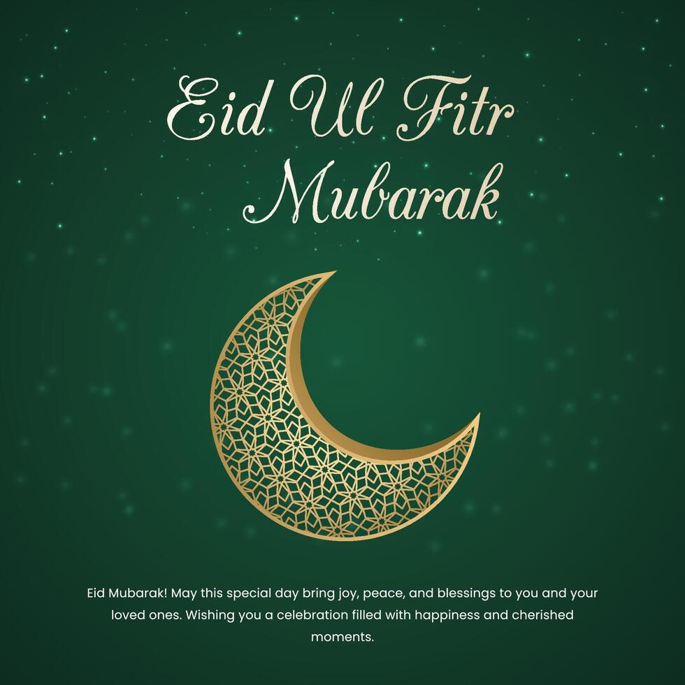 eid Mubarak saludo tarjeta diseño con islámico linterna y creciente Luna , eid social medios de comunicación correo, eid Alabama fitr Mubarak islámico antecedentes diseño modelo para eid Mubarak deseos saludo tarjeta vector