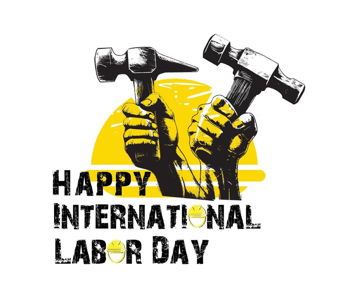 Happy International Labor Day illustration vector