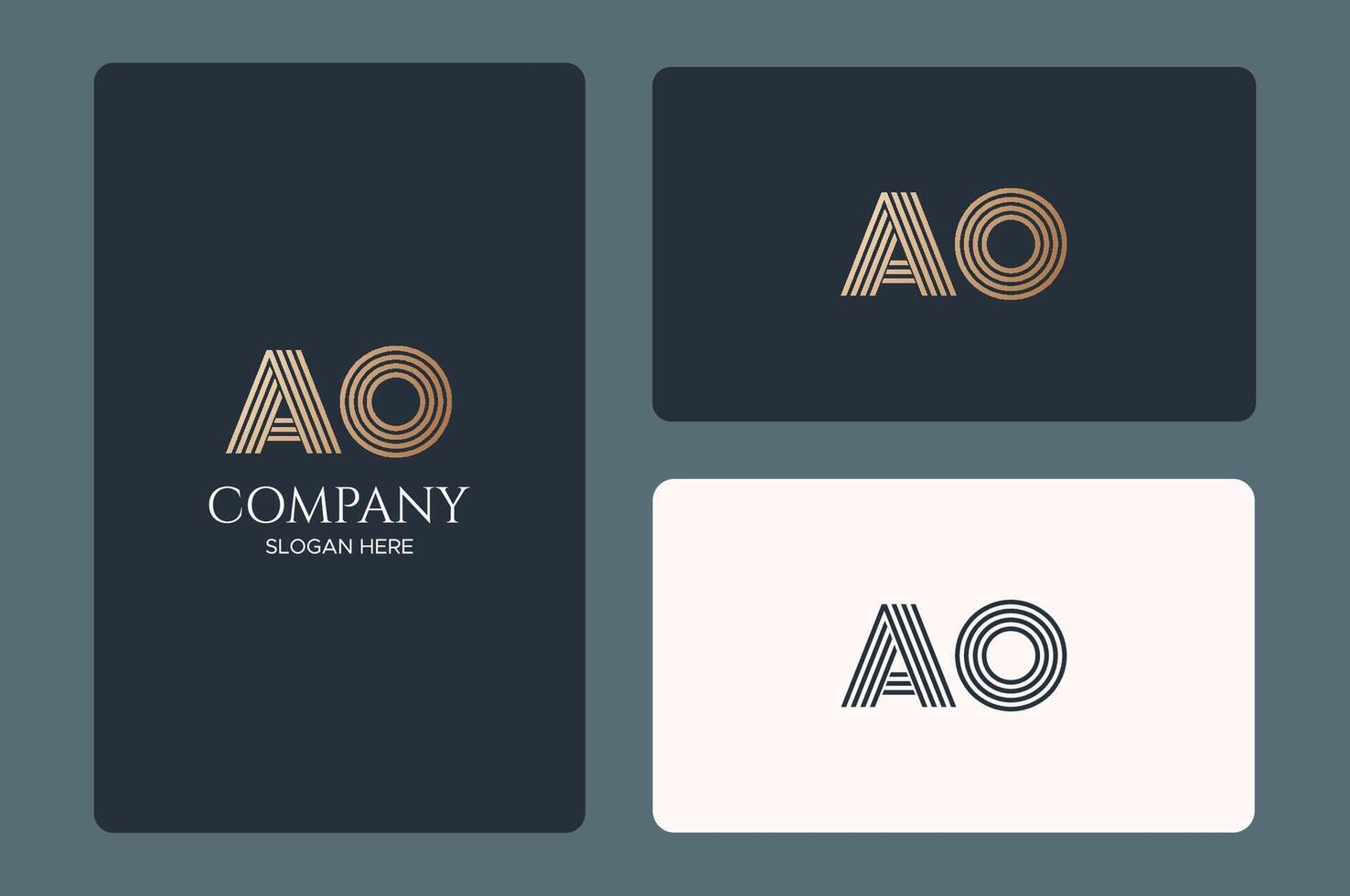 AO logo design image vector