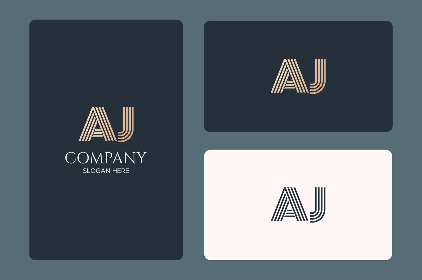 AJ logo design image vector