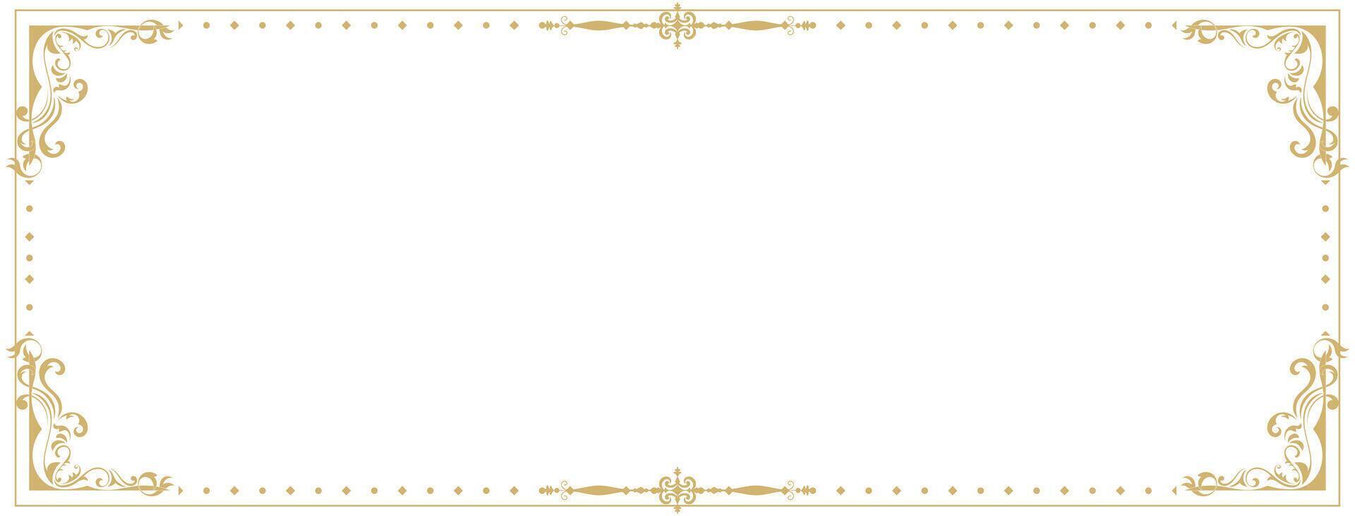 imprimirdorado marco para nombre etiqueta Clásico oración marco para decoración. vector