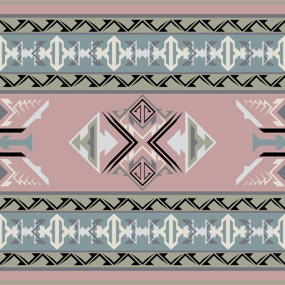 sin costura geométrico modelo. azteca. étnico tribu. tejido tela impresión, envase, fondo de pantalla vector