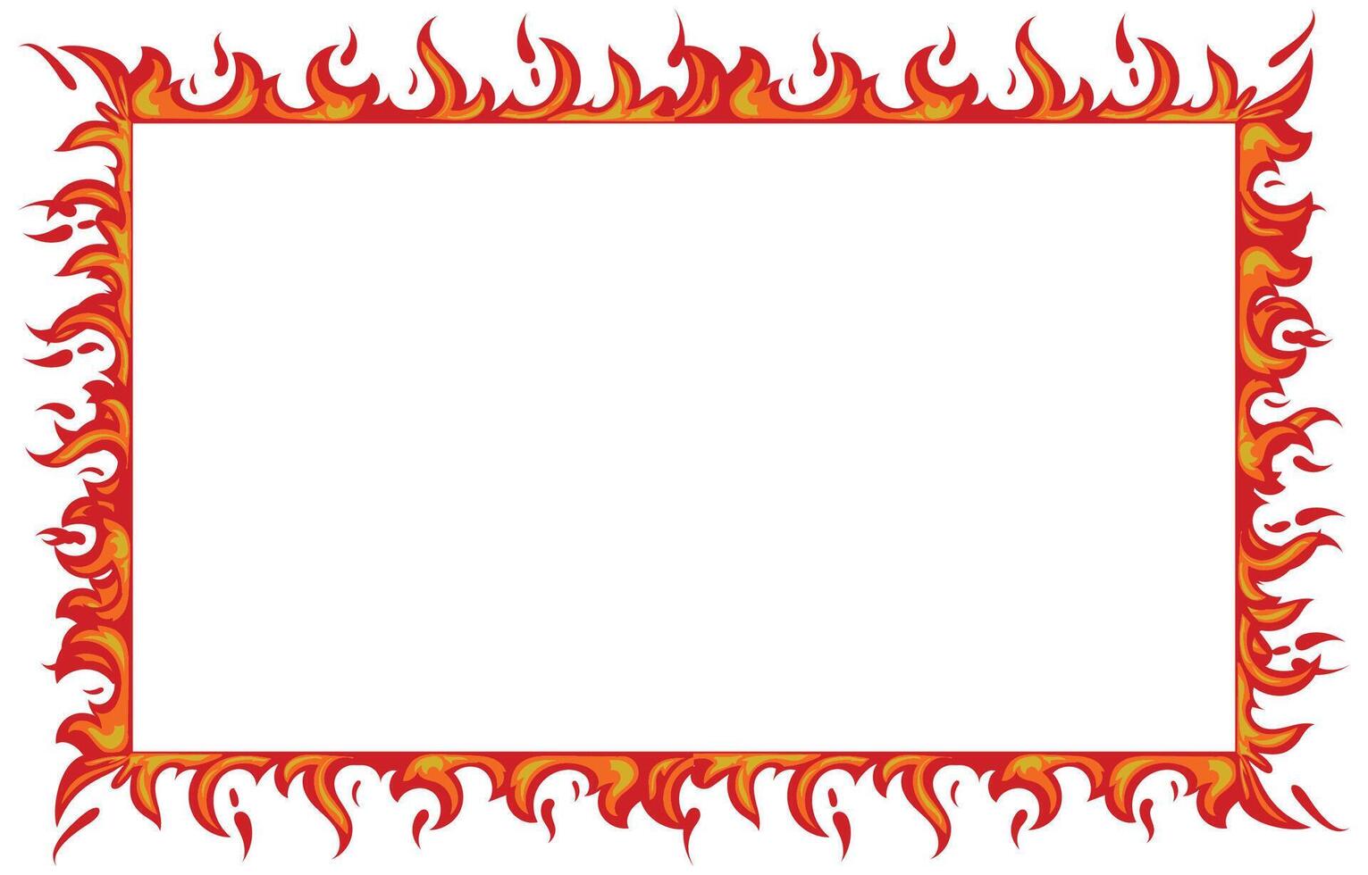 frame hot fire burning border hot photo frame vector