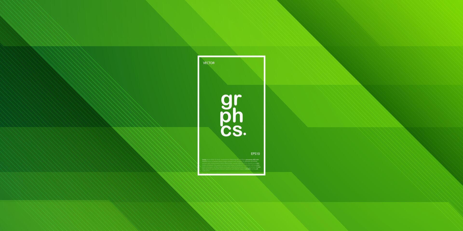 Abstract green gradient illustration background with 3d look and simple pattern. Cool design and luxury. Eps10 vector