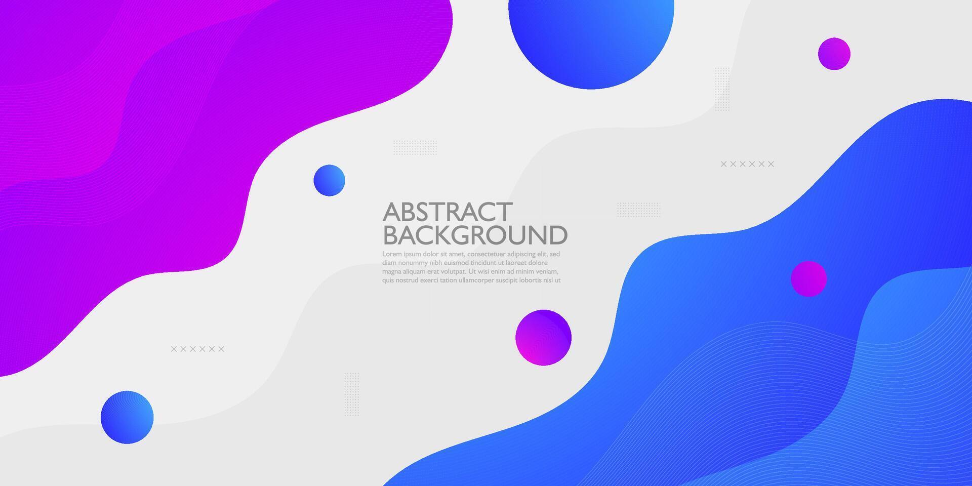 Colorful purple and blue gradient geometric business banner wave design. Creative banner design with wave shapes and lines for template. Simple white horizontal banner. Eps10 vector