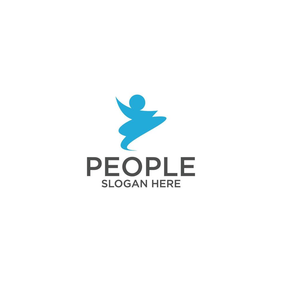 Creative person icon logo. Symbol, partner, group, startup, Abstract illustration. vector