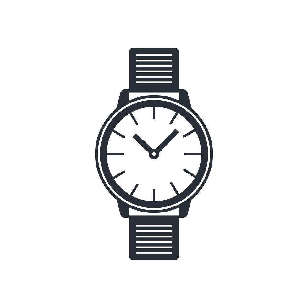 Wristwatch icon. Isolated vector