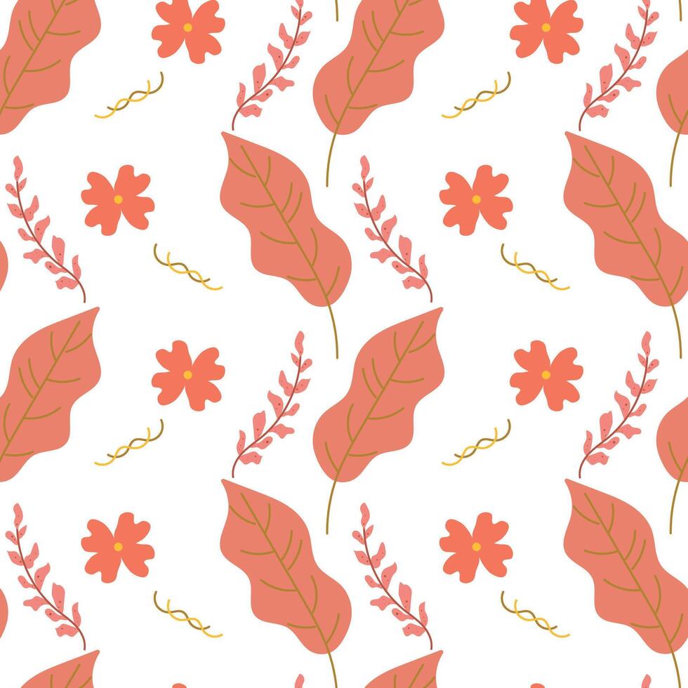 otoño hojas sin costura floral modelo en pastel colores. otoño antecedentes. diseño de textiles, fondo de pantalla, papel, embalaje.. vector