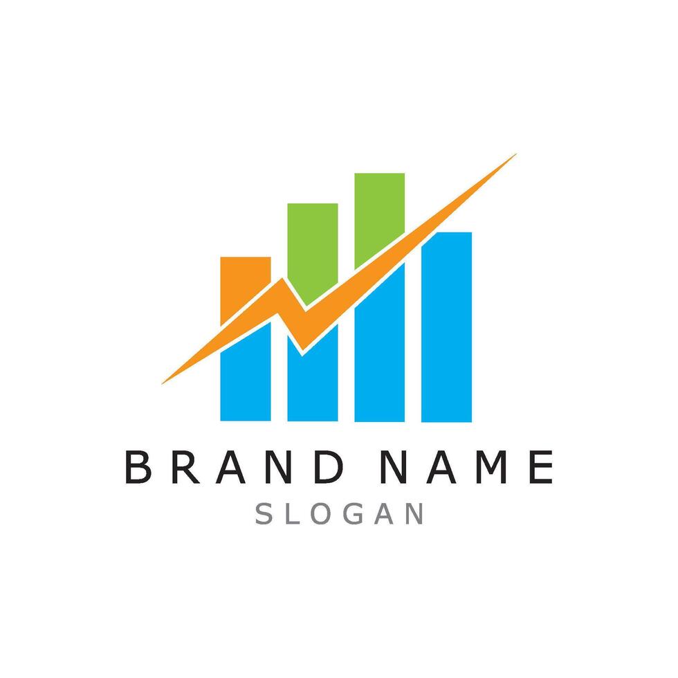 financial logo creative arrow diagram market design template vector