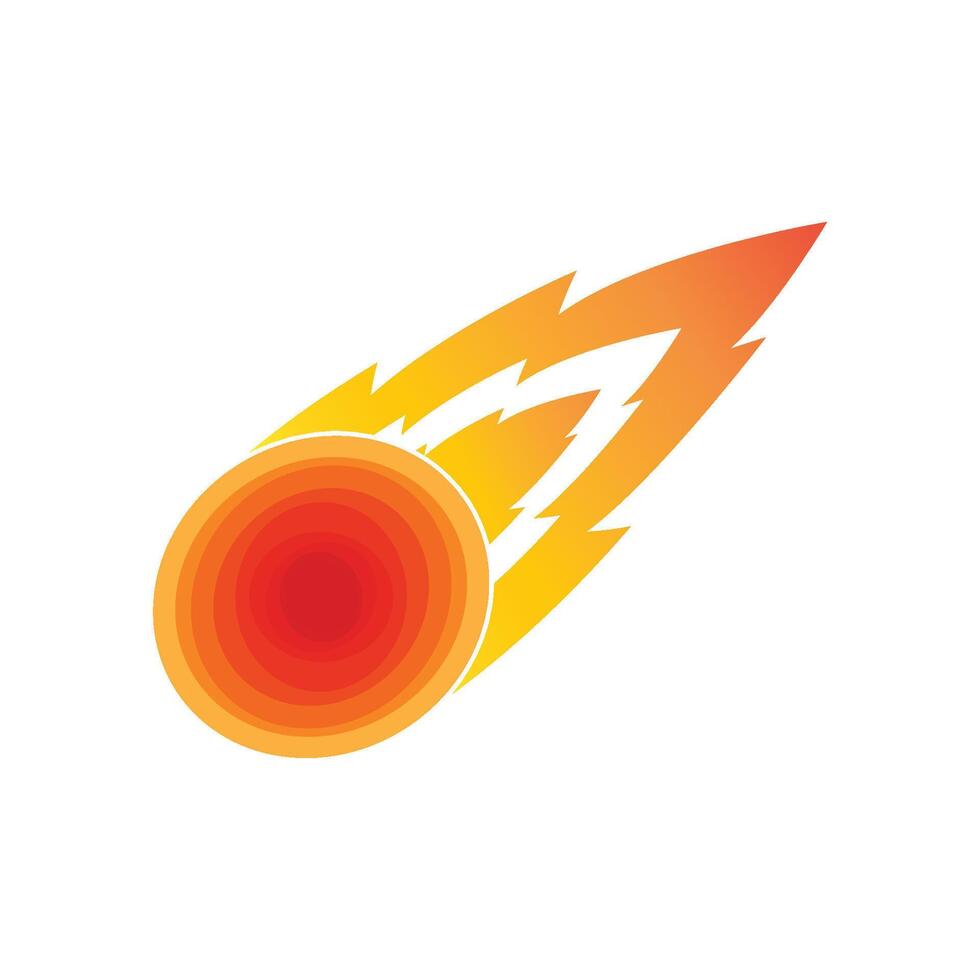 meteor logo template design vector