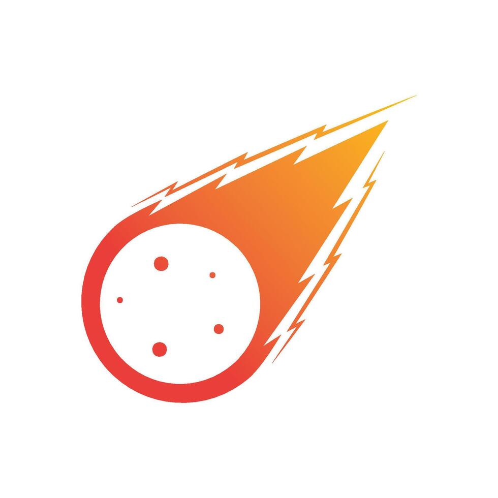 meteor logo template design vector